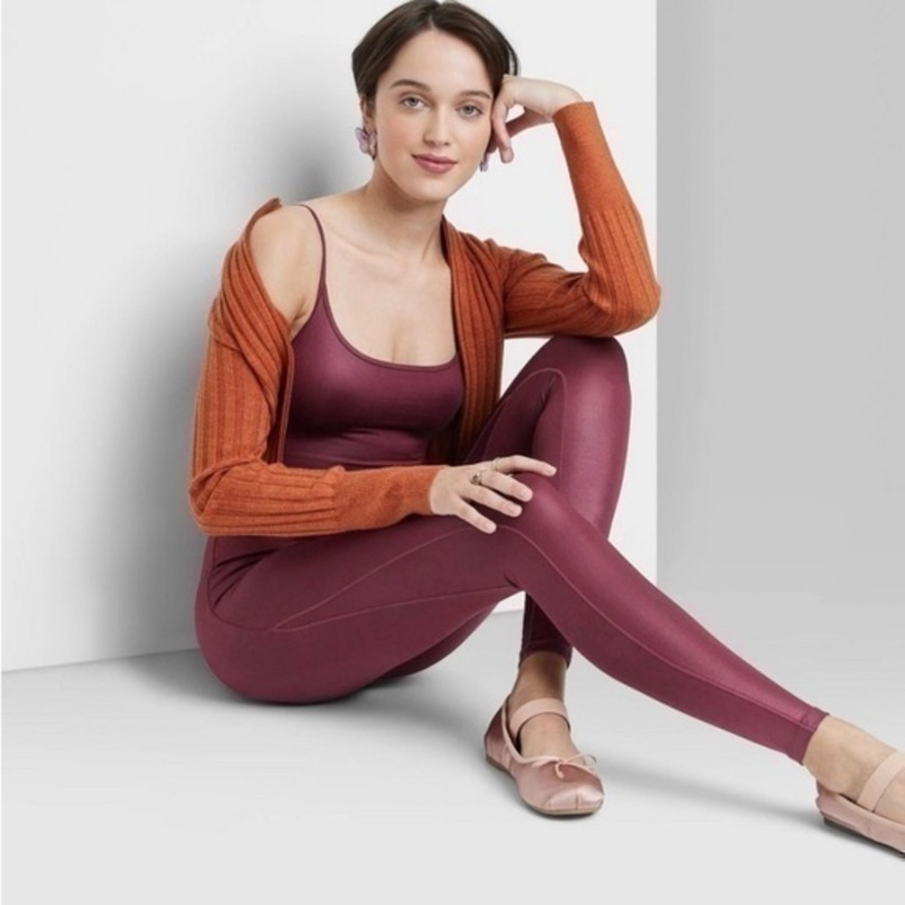 Women's Sleeveless Liquid Bodysuit - Wild Fable, Burgundy, Size Medium